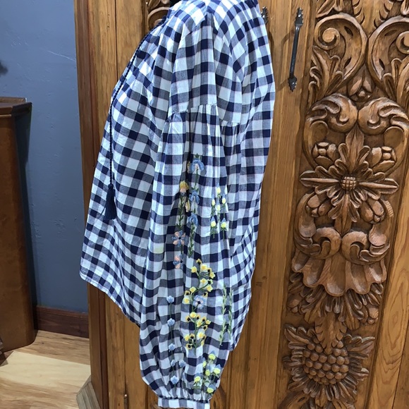 EUC H&M LOGG size 2 plaid top - Picture 3 of 9